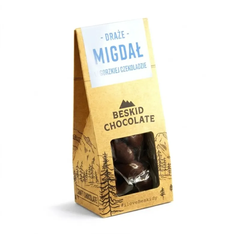 Beskid Chocolate Migdał w gorzkiej czekoladzie waga 50 g