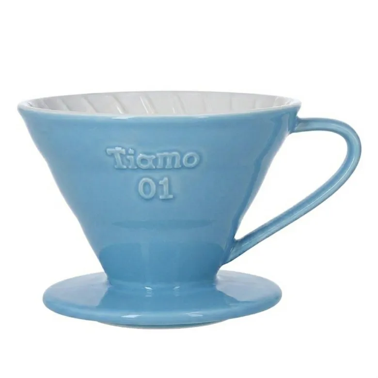 Dripper Ceramiczny Tiamo kolor jasny niebieski rozmiar V01
