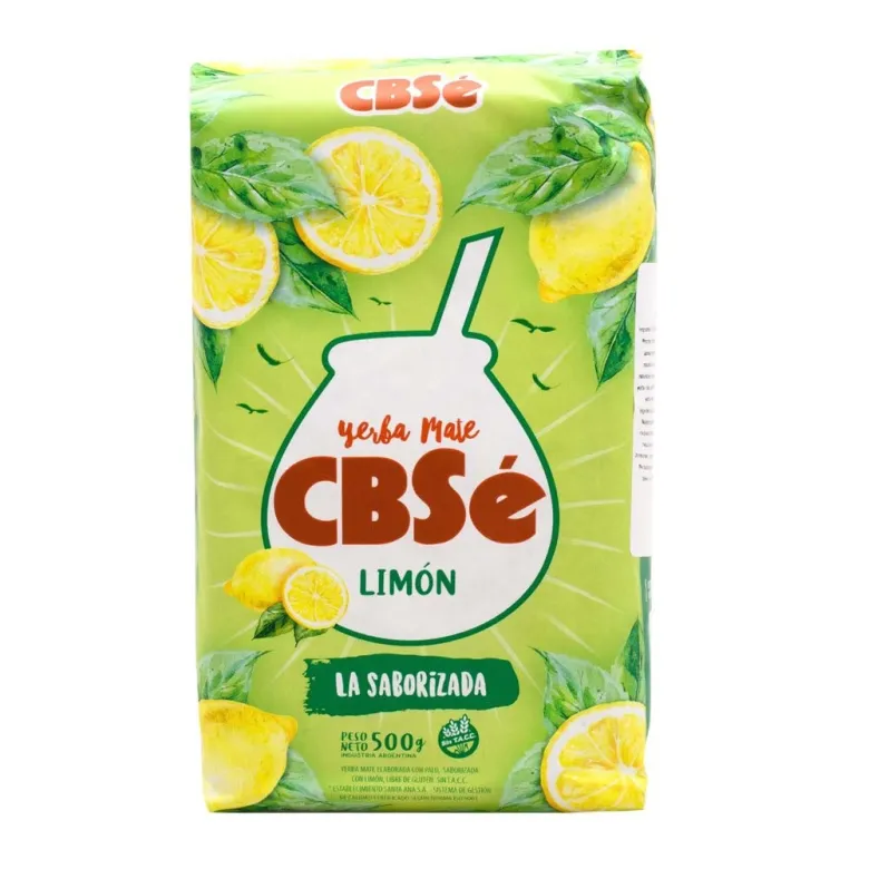 Yerba Mate CBSe Limon 500 g – paczka, przód opakowania