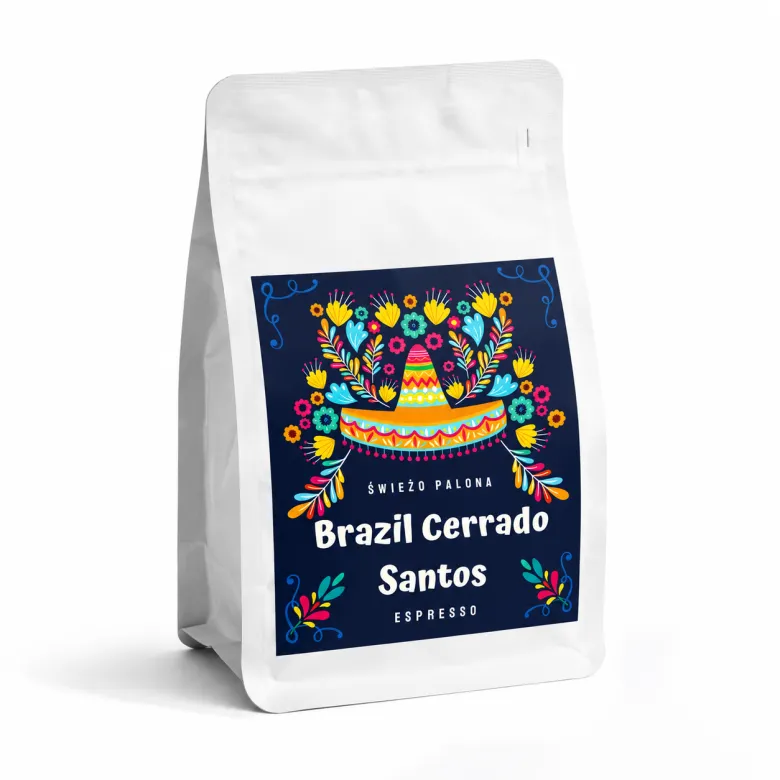 Brazil Cerrado Santos Natural kawa ziarnista mielona 250 g do tygielka